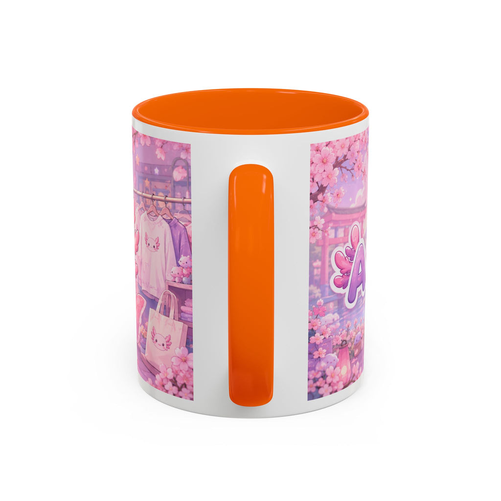 Cute Axolotl Coffee Mug — Kawaii Pink 'Good Mood' Accent Mug (11/15 oz)