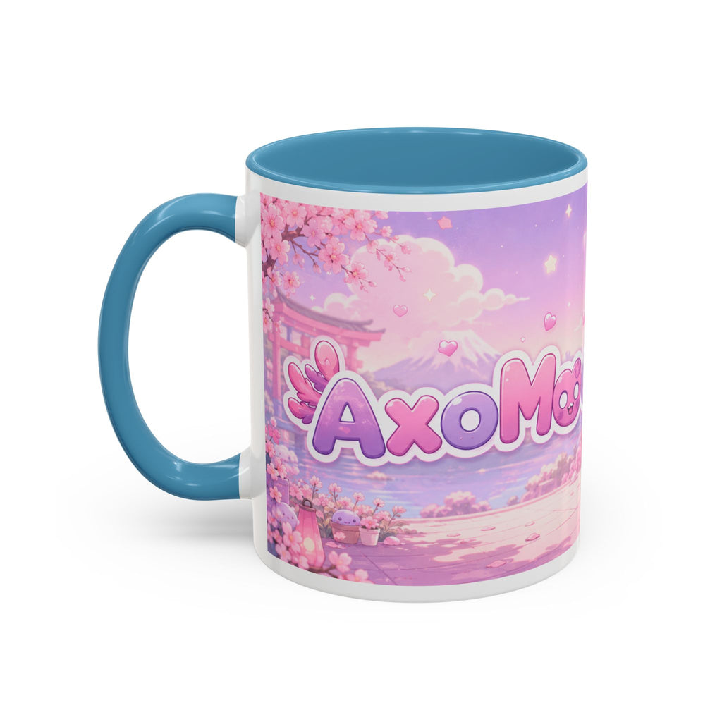 Cute Axolotl Coffee Mug — Kawaii Pink 'Good Mood' Accent Mug (11/15 oz)