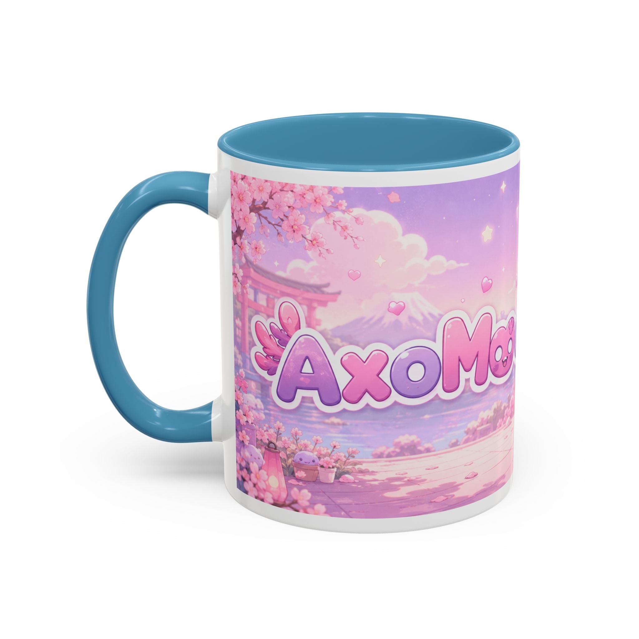 Cute Axolotl Coffee Mug — Kawaii Pink 'Good Mood' Accent Mug (11/15 oz)