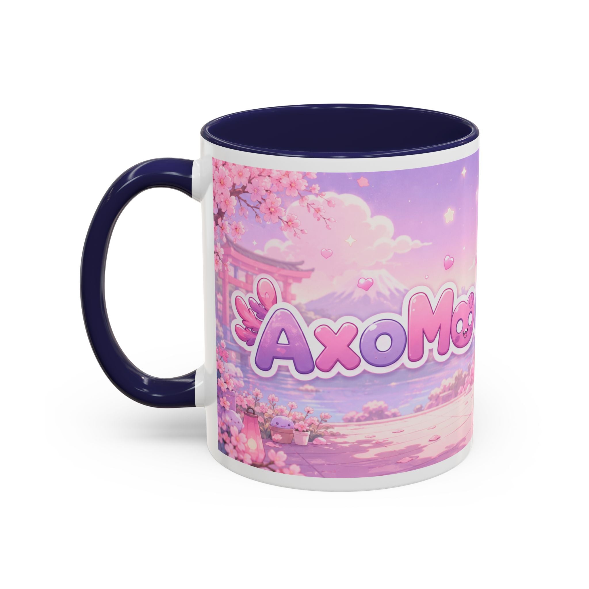 Cute Axolotl Coffee Mug — Kawaii Pink 'Good Mood' Accent Mug (11/15 oz)