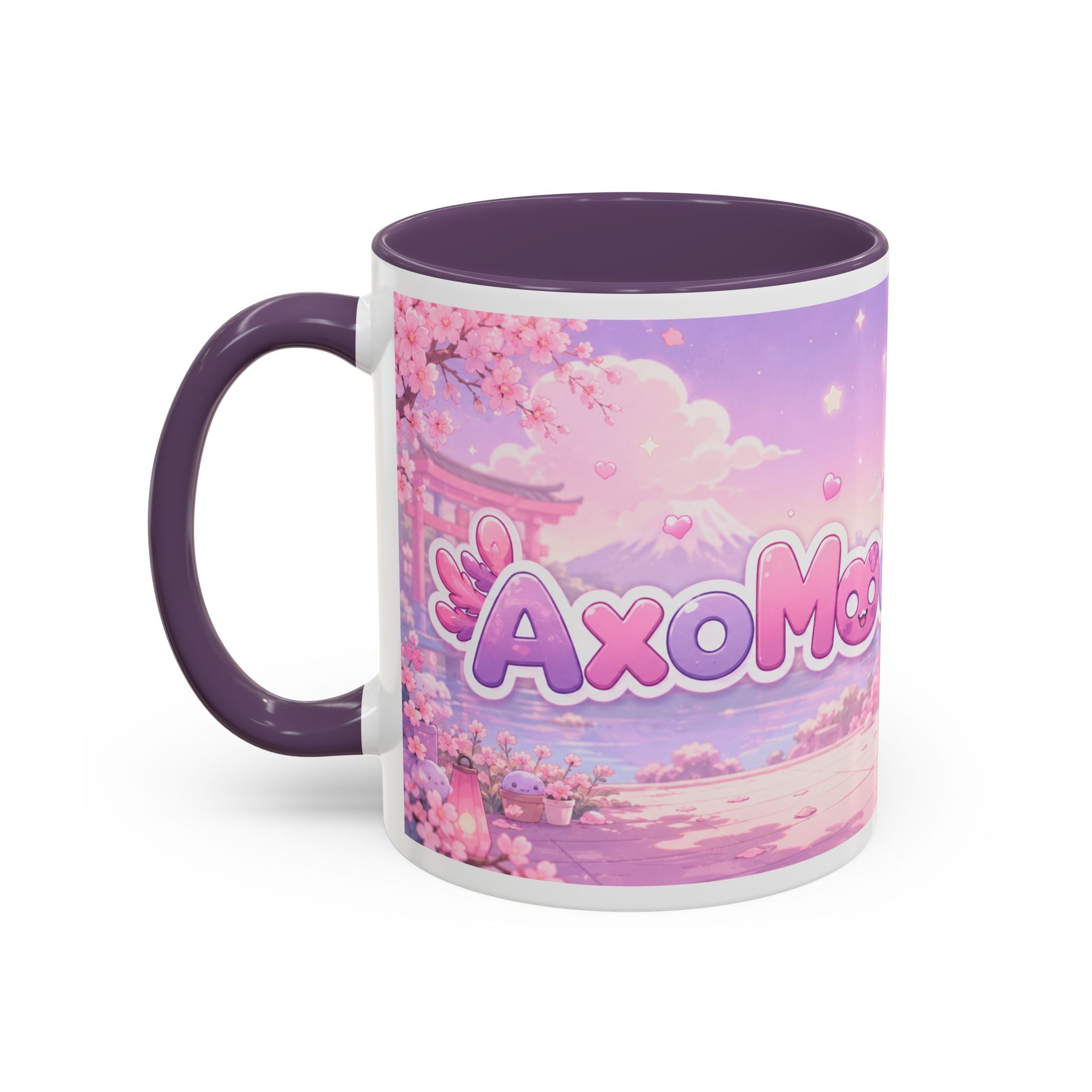 Cute Axolotl Coffee Mug — Kawaii Pink 'Good Mood' Accent Mug (11/15 oz)