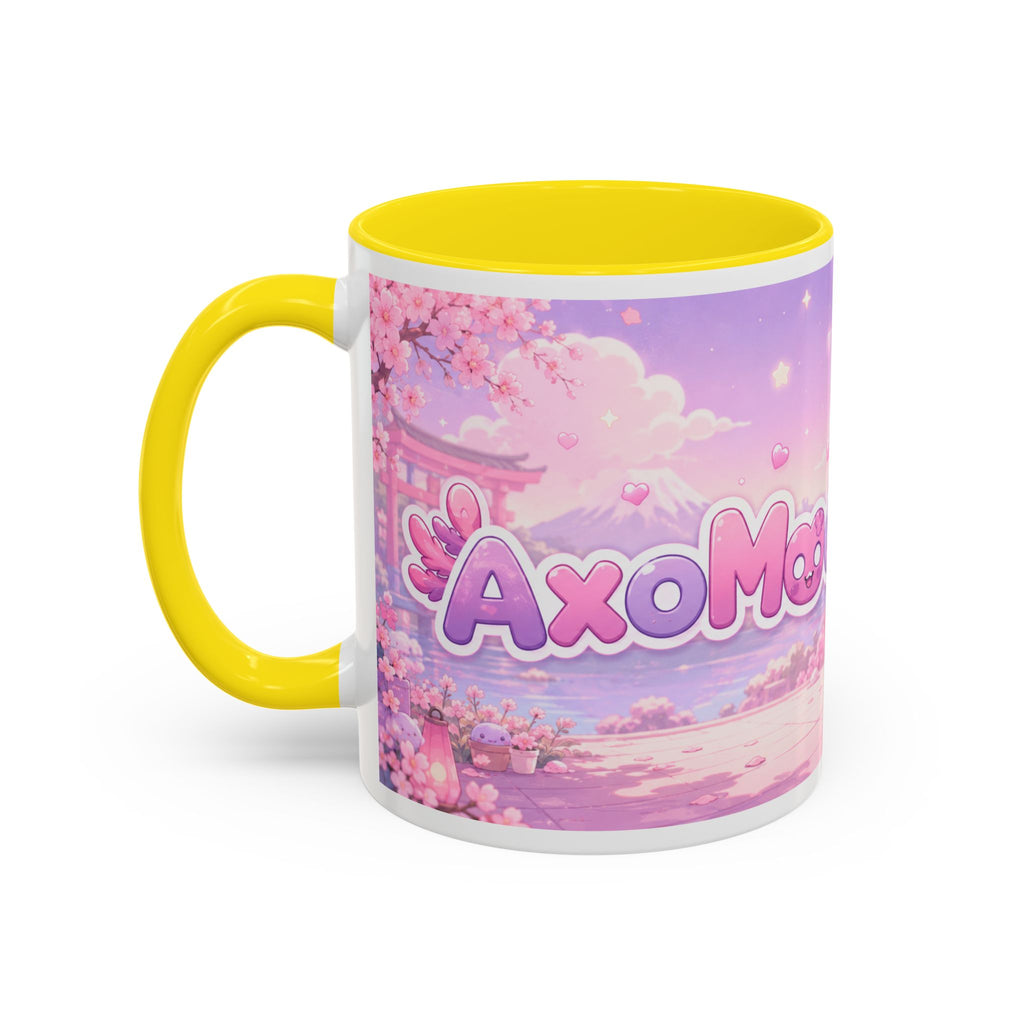 Cute Axolotl Coffee Mug — Kawaii Pink 'Good Mood' Accent Mug (11/15 oz)